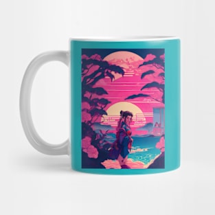 Synthwave japanese princess Mug